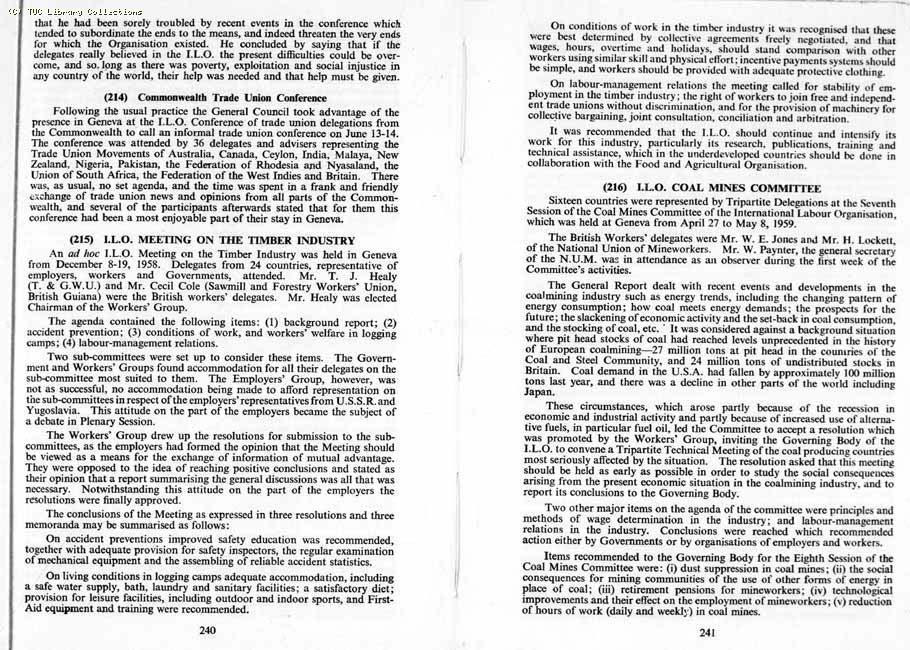 TUC Report, 1959