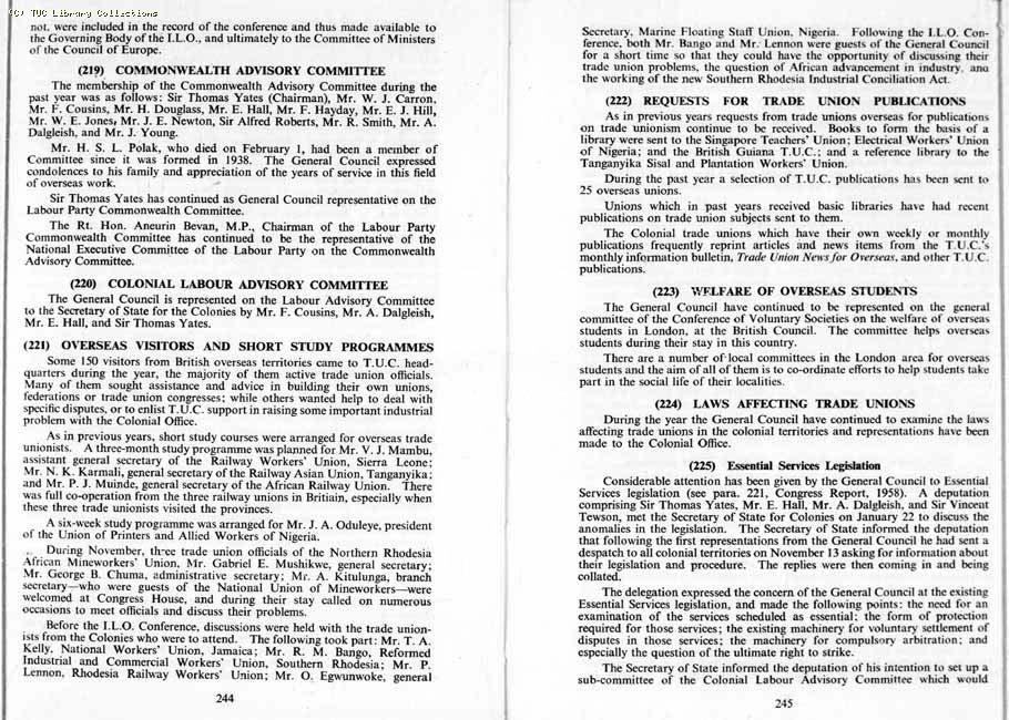 TUC Report, 1959