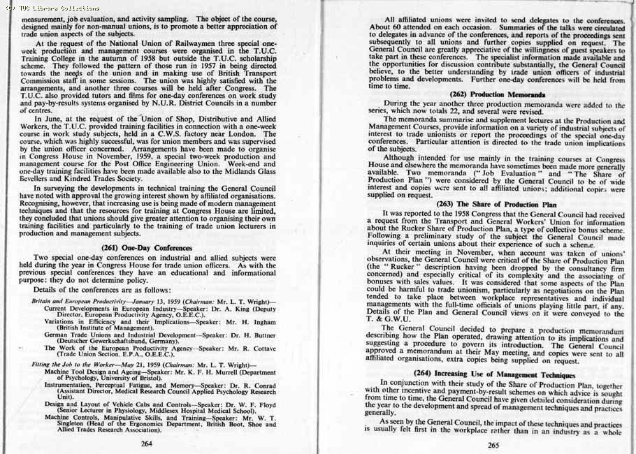 TUC Report, 1959
