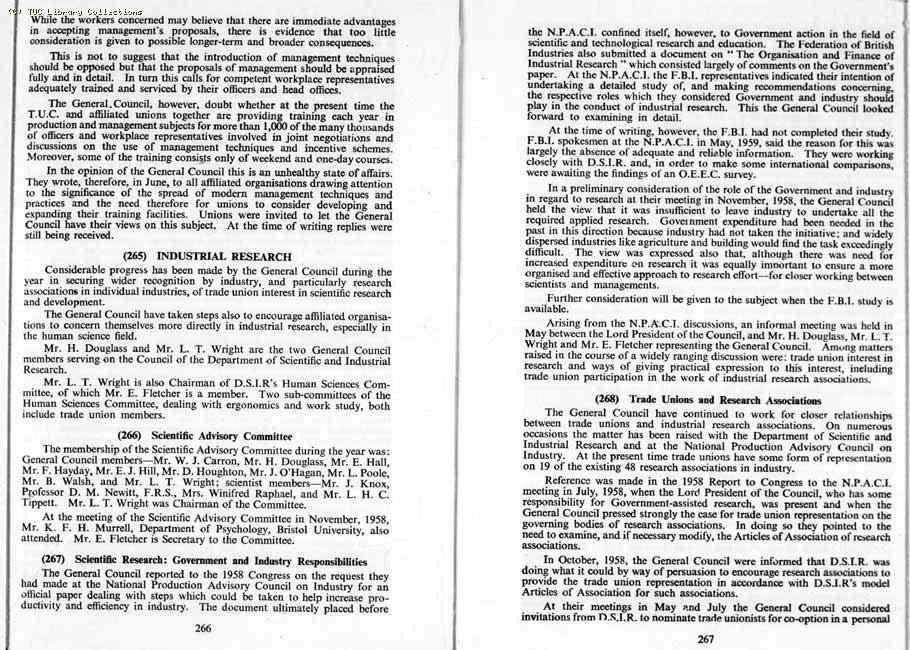 TUC Report, 1959