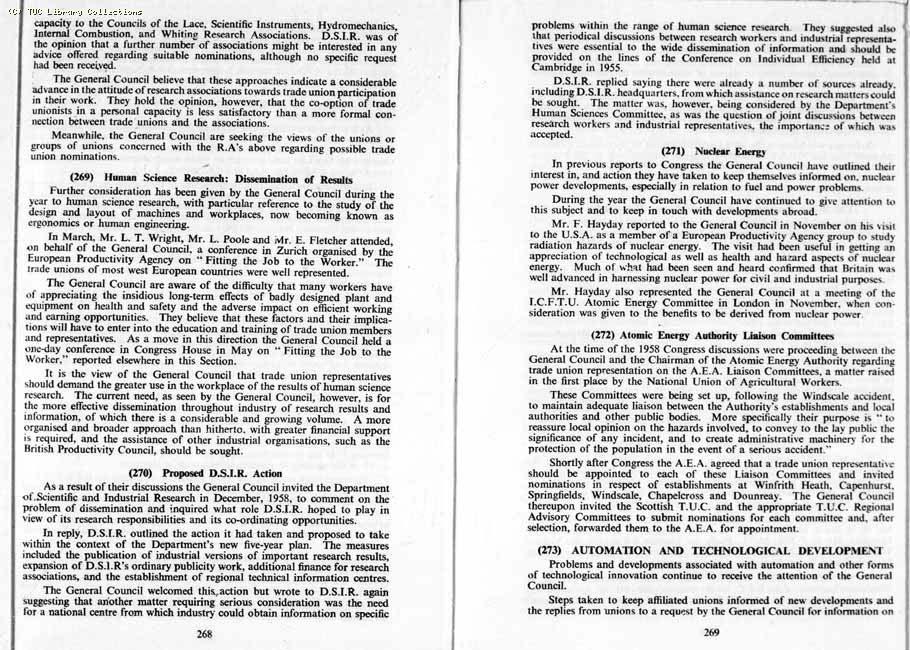 TUC Report, 1959