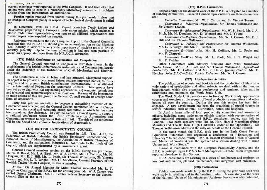 TUC Report, 1959
