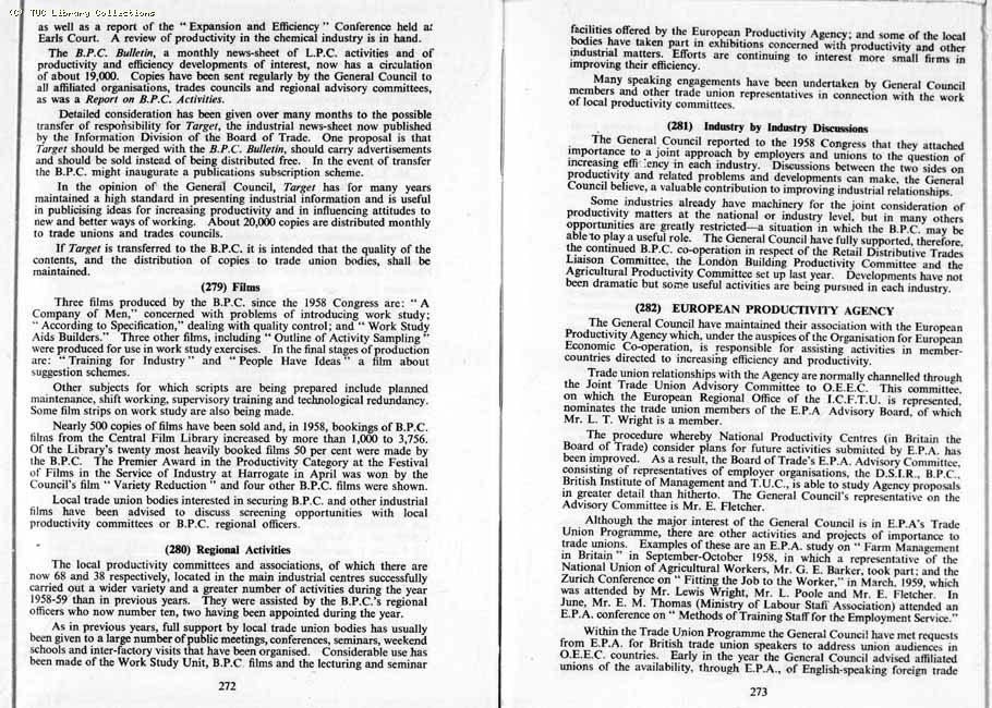 TUC Report, 1959
