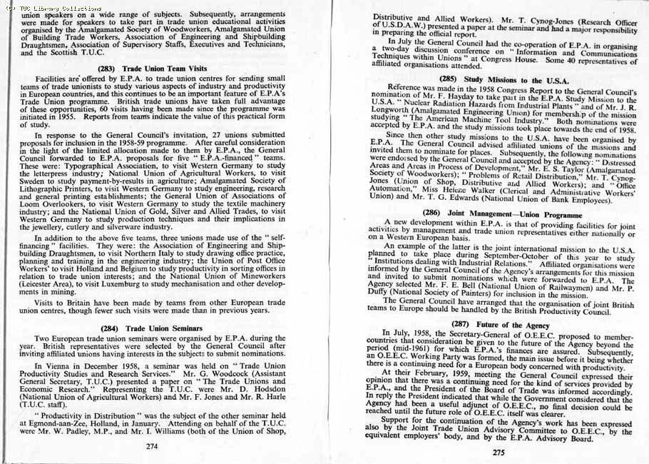 TUC Report, 1959