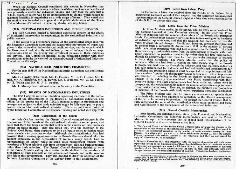 TUC Report, 1959