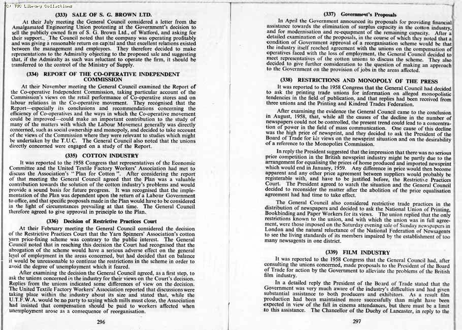 TUC Report, 1959