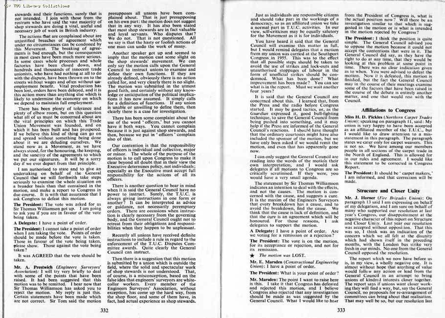 TUC Report, 1959
