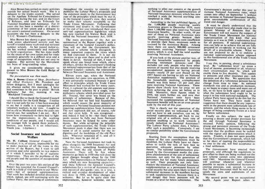 TUC Report, 1959