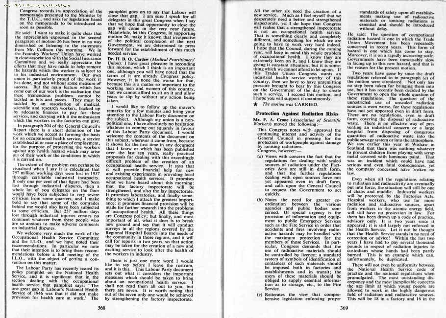 TUC Report, 1959