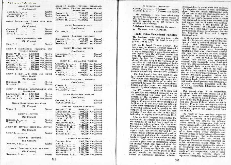 TUC Report, 1959
