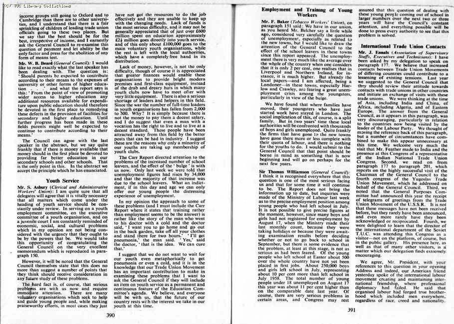 TUC Report, 1959
