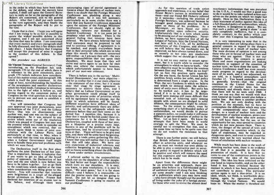 TUC Report, 1959