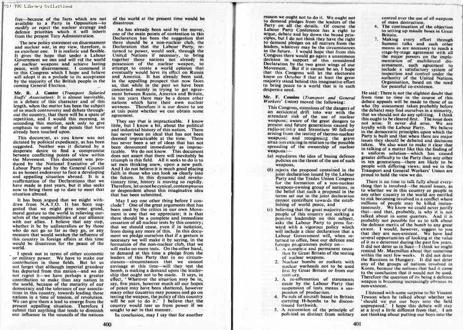 TUC Report, 1959