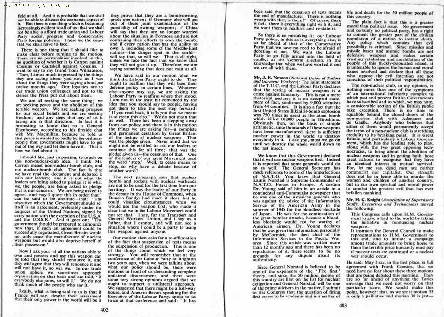 TUC Report, 1959
