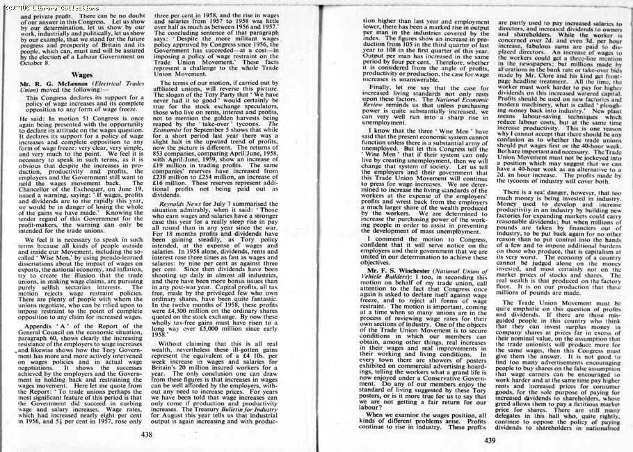 TUC Report, 1959