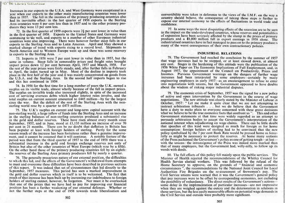 TUC Report, 1959