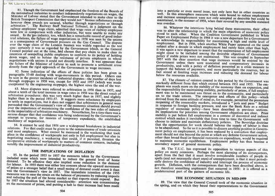 TUC Report, 1959