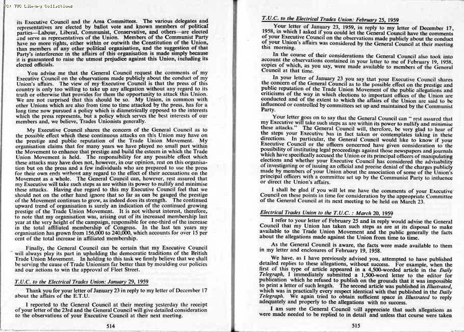 TUC Report, 1959