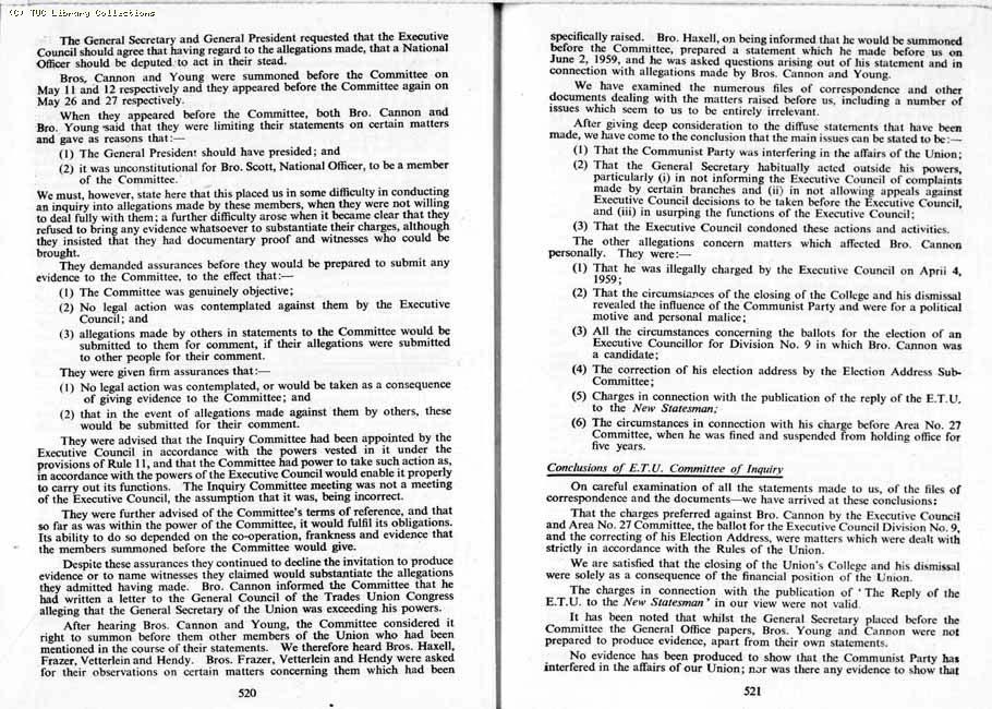 TUC Report, 1959