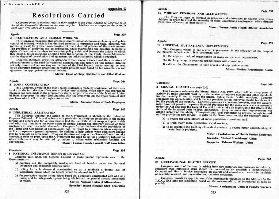 TUC Report, 1959