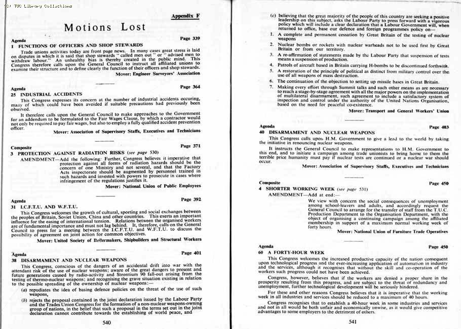TUC Report, 1959