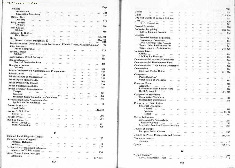 TUC Report, 1959