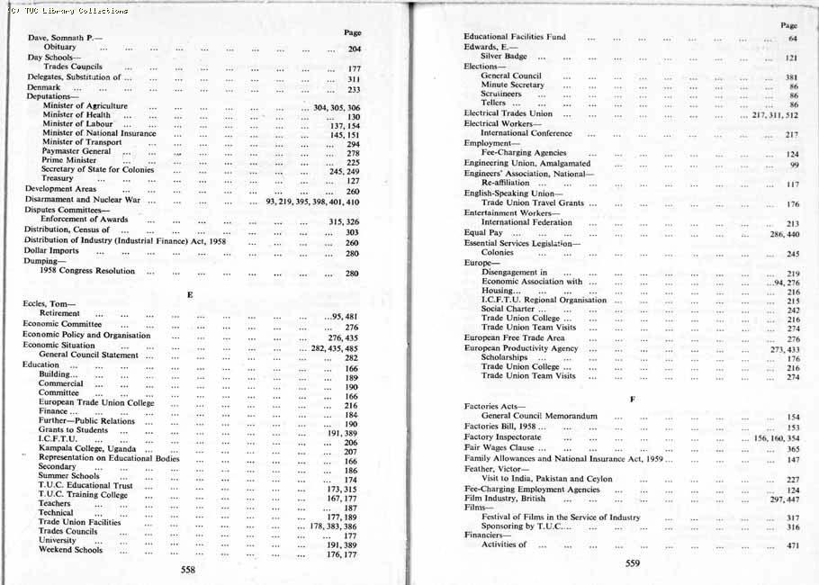 TUC Report, 1959