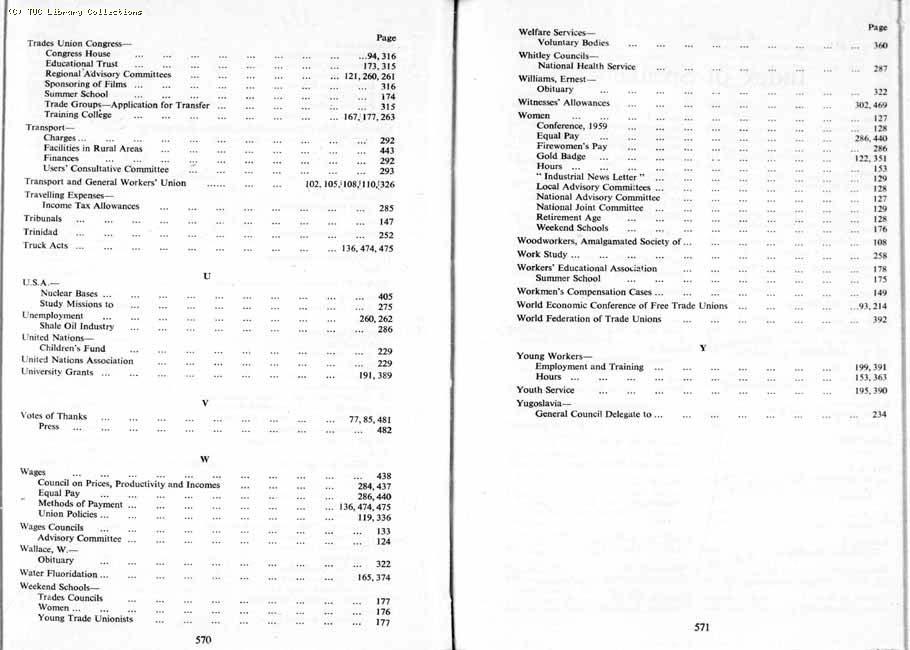 TUC Report, 1959