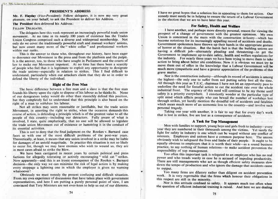 TUC Report, 1964