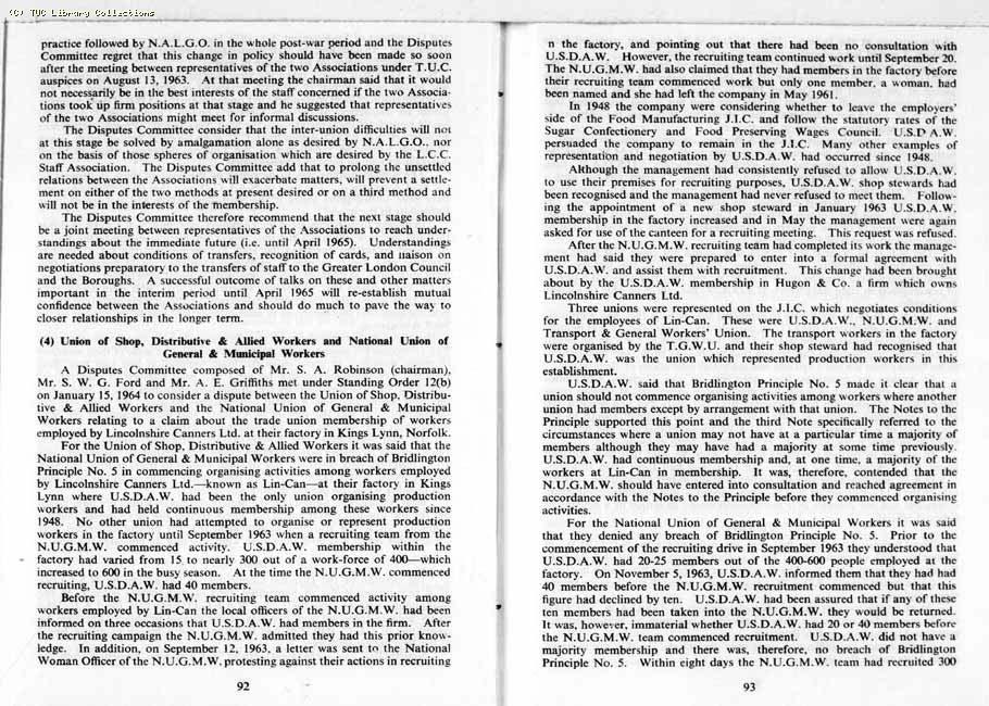 TUC Report, 1964