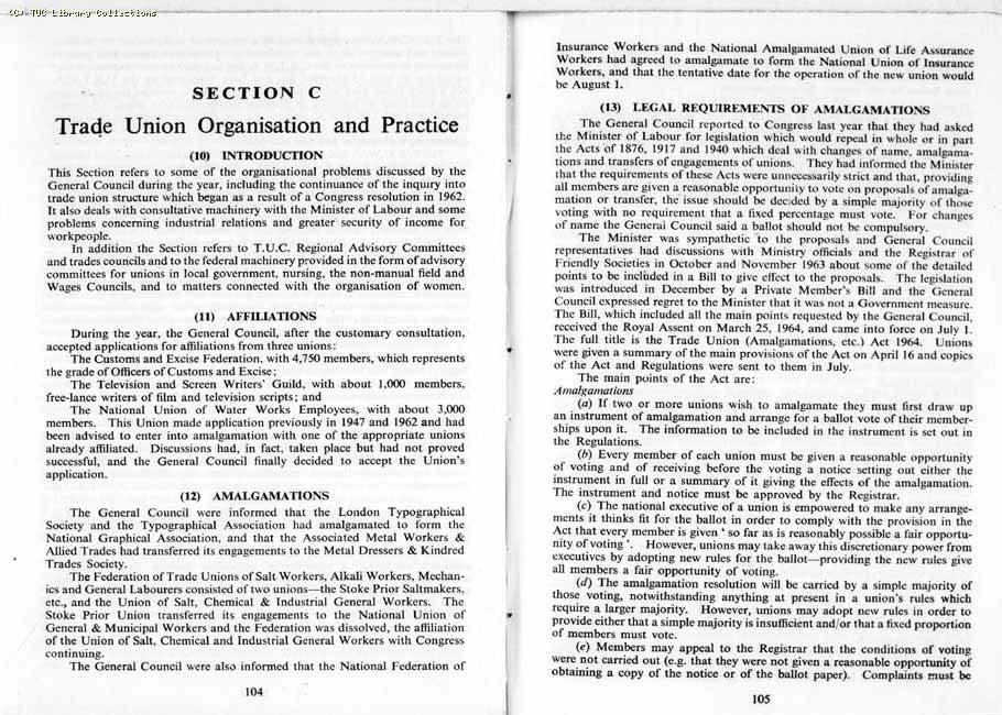 TUC Report, 1964