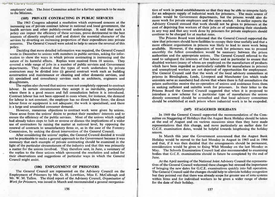 TUC Report, 1964