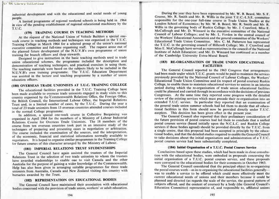 TUC Report, 1964