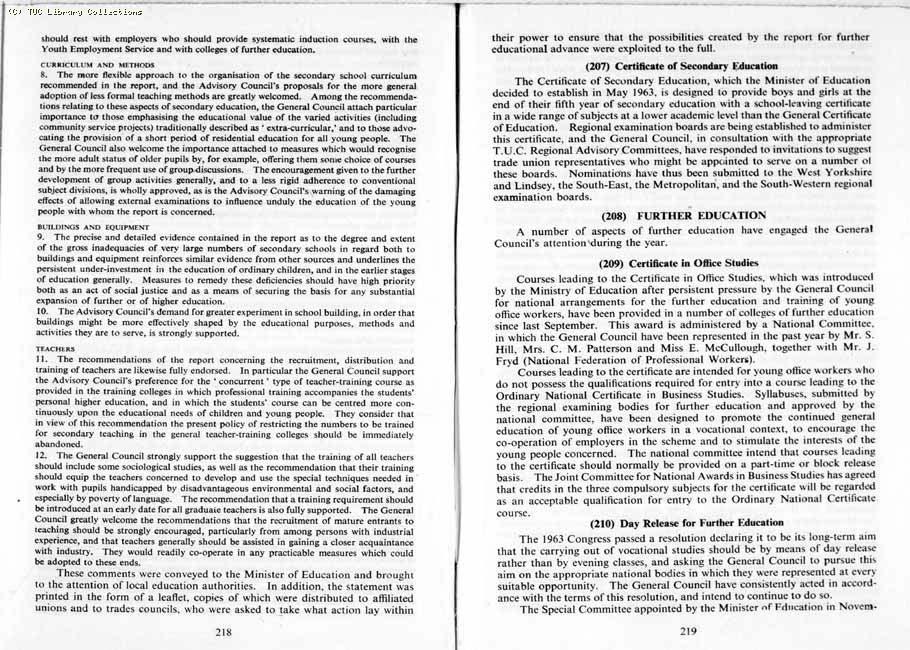 TUC Report, 1964