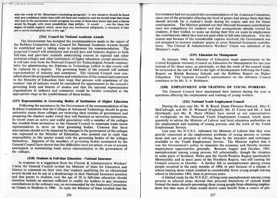 TUC Report, 1964
