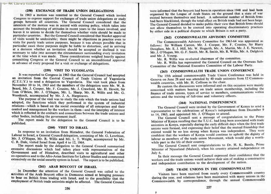 TUC Report, 1964