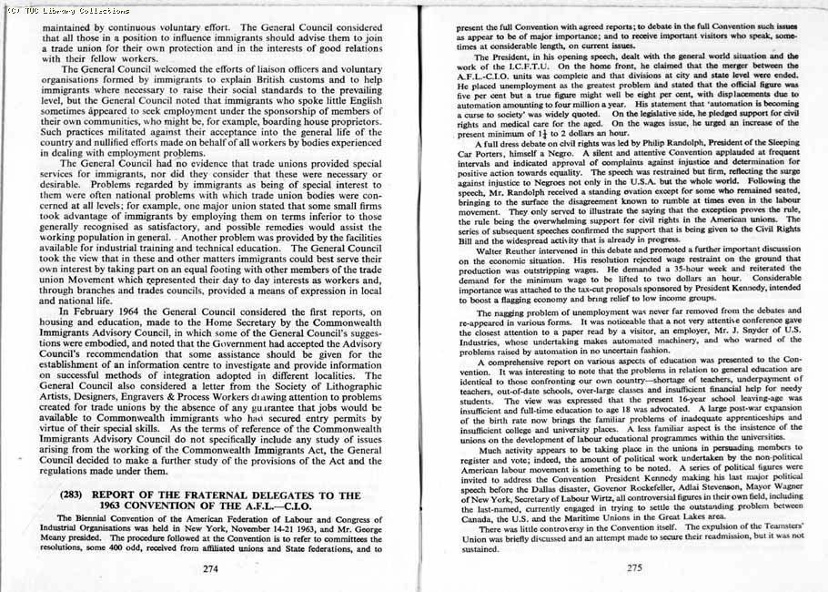 TUC Report, 1964