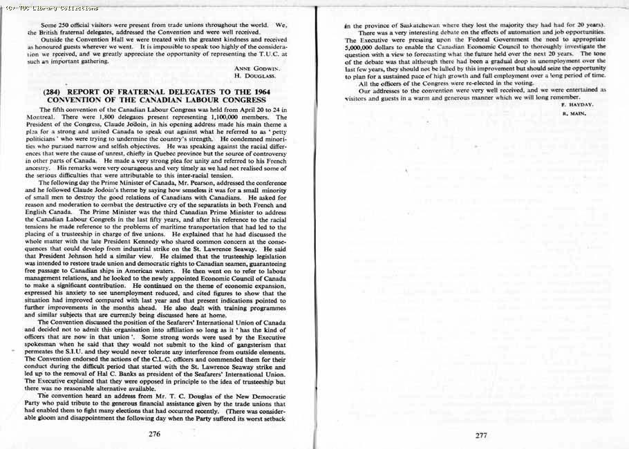 TUC Report, 1964