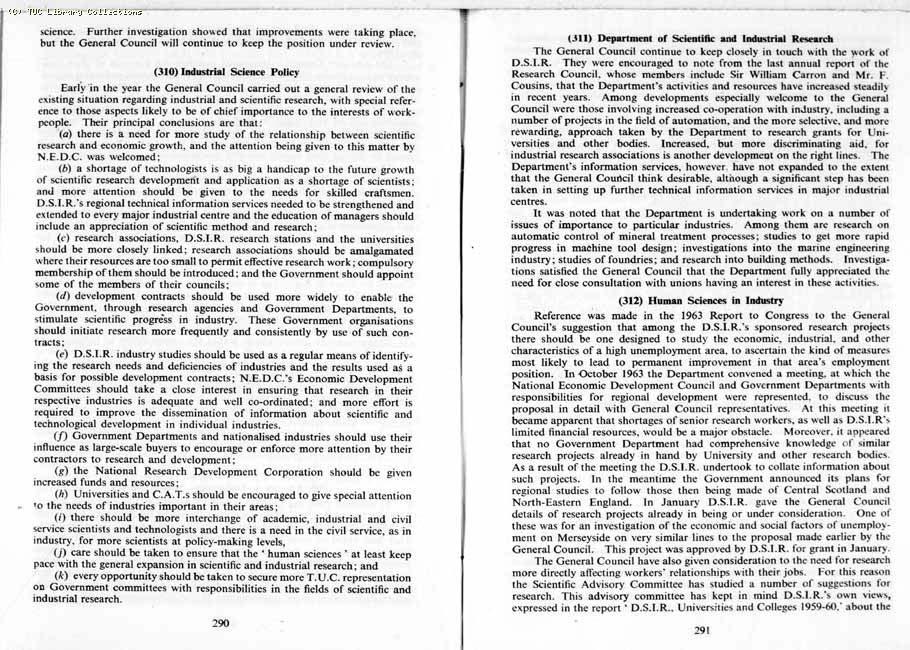 TUC Report, 1964