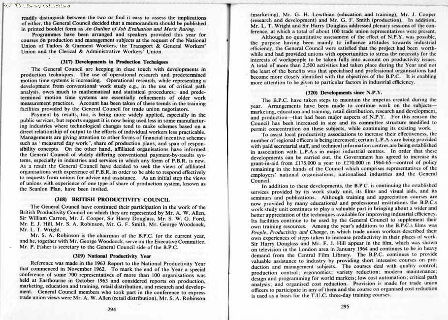 TUC Report, 1964
