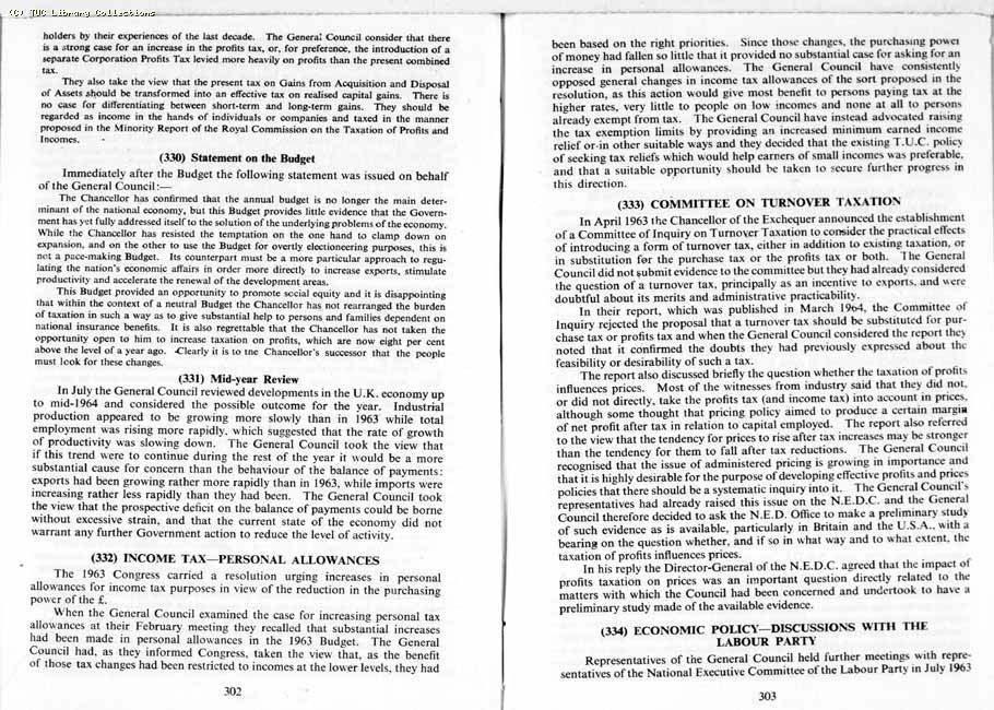 TUC Report, 1964