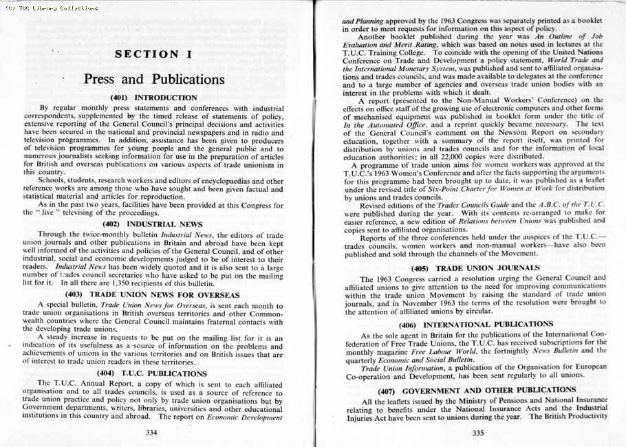TUC Report, 1964