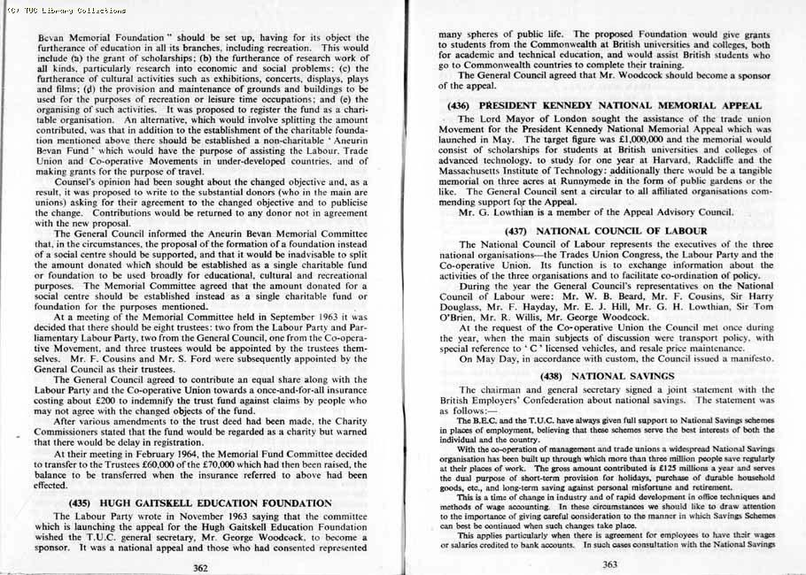 TUC Report, 1964