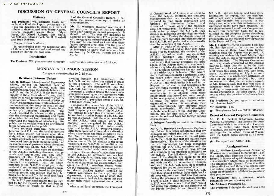 TUC Report, 1964