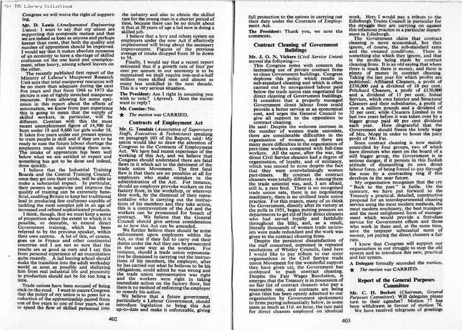 TUC Report, 1964