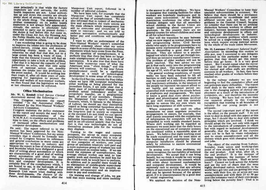TUC Report, 1964