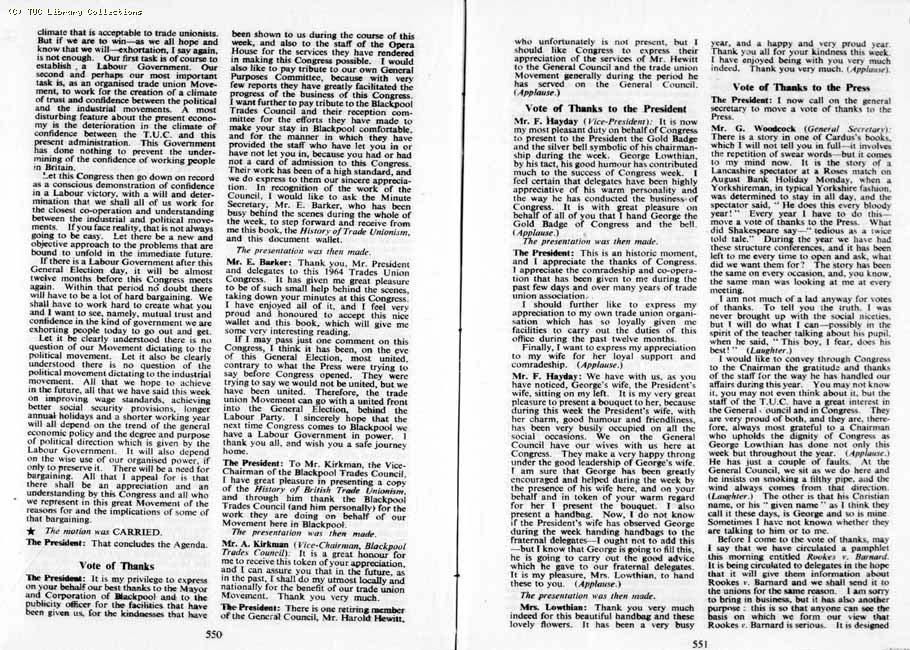 TUC Report, 1964