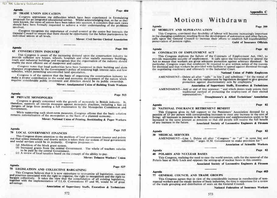 TUC Report, 1964