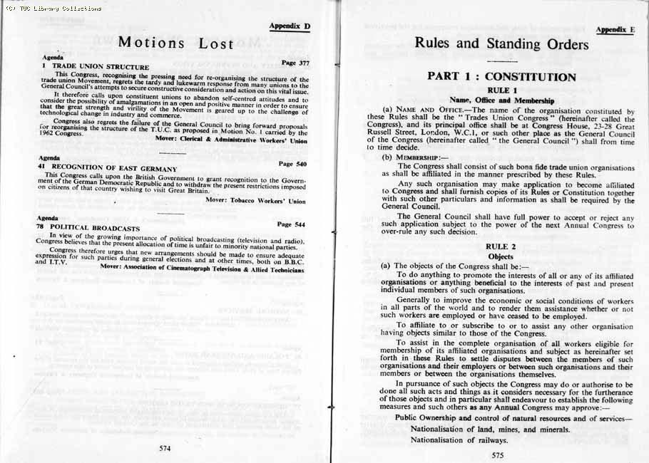 TUC Report, 1964