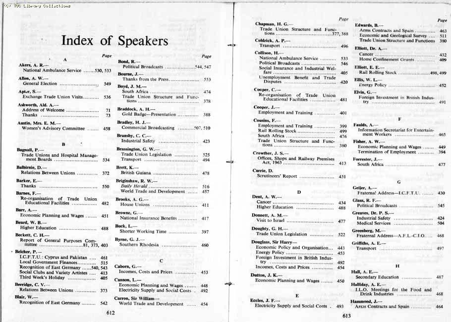 TUC Report, 1964